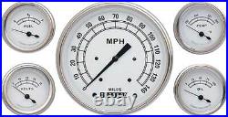 1959-60 Impala Classic White Gauge Set Speedo Fuel Oil Temp Volts