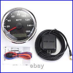 2 Gauge Set 85MM Car GPS Speedo 160MPH Odometer+Tacho RPM8000 Pulse Signal Black