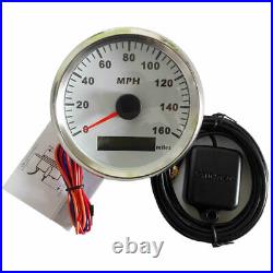 2 Gauge Set 85MM Car GPS Speedo 160MPH Odometer+Tacho RPM8000 Pulse Signal White