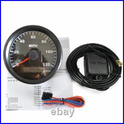 2 Gauge Set 85MM GPS Speedo 120MPH Car Odometer Pulse Signal Tacho RPM8000 Black