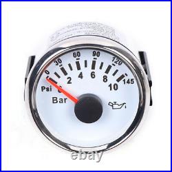 52mm 6 Gauges Set Speedo Tacho Fuel Oil Pressure Volt Water Temp Vehicles Boats