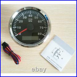 6 Gauge Set 200MPH 300KM/H GPS Speedo Tacho Fuel Volt Temp Oil Pressure US STOCK