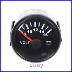 6 Gauge Set 5.2cm For Speedo Tacho Fuel Level Gauge Oil Pressure Volt Water Temp