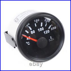 6 Gauge Set 5.2cm For Speedo Tacho Fuel Level Gauge Oil Pressure Volt Water Temp