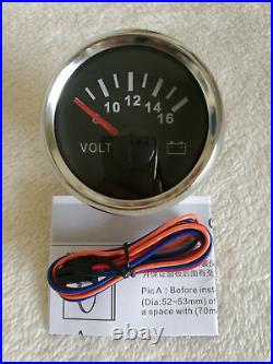 6 Gauge Set 85MM GPS Speedo Tacho Fuel Level, Water Temp Volt Oil Pressure Black