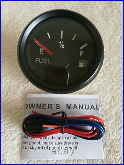 6 Gauge Set 85MM GPS Speedo Tacho Fuel Level Water Temp Volts Oil Pressure Black