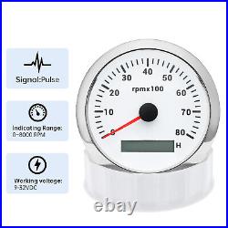 6 Gauge Set 85mm GPS Speedo 0-120Km/H Tacho &52mm Fuel/Temp/Oil Pressure/Voltage