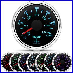 6 Gauge Set 85mm GPS Speedo 0-60MPH Tacho & 52mm Fuel Water Temp Volt Oil Press