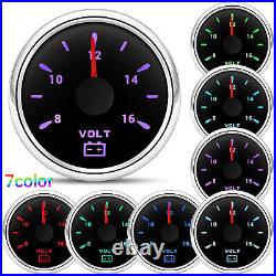 6 Gauge Set 85mm GPS Speedo 0-60MPH Tacho & 52mm Fuel Water Temp Volt Oil Press