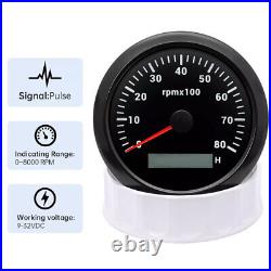 6 Gauge Set 85mm GPS Speedo Tacho & 52mm Fuel Level Water Temp Oil Pressure Volt