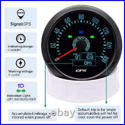 6 Gauge Set 85mm GPS Speedo Tacho & 52mm Fuel Level Water Temp Oil Pressure Volt