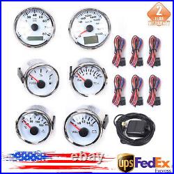 6 Gauge Set Speedo 8000RPM Tacho/ Fuel Volt Meter Oil pressure Temp fit Car Boat