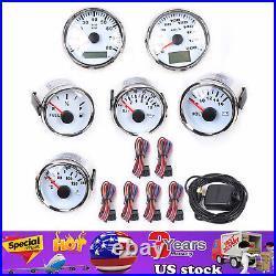 6 Gauge Set Speedo 8000RPM Tacho/ Fuel Volt Meter Oil pressure Temp fit Car Boat