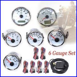 6 Gauge Set Speedo 8000RPM Tacho/ Fuel Volt Meter Oil pressure Temp fit Car Boat