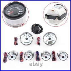 6 Gauge Set Speedo 8000RPM Tacho/ Fuel Volt Meter Oil pressure Temp fit Car Boat