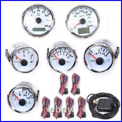 6 Gauge Set Speedo 8000RPM Tacho/ Fuel Volt Meter Oil pressure Temp fit Car Boat