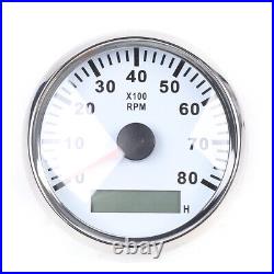 6 Gauge Set Speedo 8000RPM Tacho/ Fuel Volt Meter Oil pressure Temp fit Car Boat