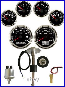 6 Gauge Set With Senders 40MPH Odo Trip Speedo Tacho Fuel Volt Oil Pressure Temp