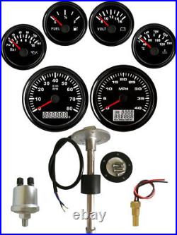 6 Gauge Set With Senders 40MPH Odo Trip Speedo Tacho Fuel Volt Oil Pressure Temp