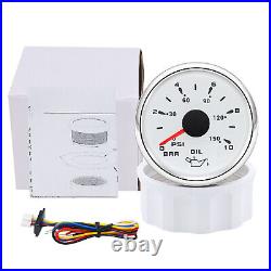 6 Gauge Set With Sensor 110mm white GPS Speedo 160MPH&Tacho&Fuel/Oil/Temp/Volt