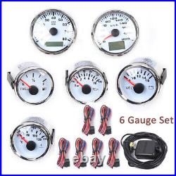 6 Gauge Set stainless steel plate LCD displayGaugesSet, Speedo, Tacho, Oil, Temp