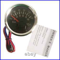 6 Gauge Set with Sender 120MPH Speedo Tacho Fuel Temp Volt Oil Pressure US STOCK