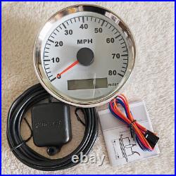 6 Gauge Set with Sender GPS 80MPH Speedo Tacho Fuel Temp Volt Oil Pressure White