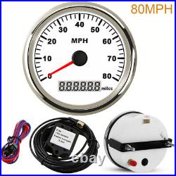 6 Gauge Set with Senders 0-80MPH Speedo Tacho Fuel Temp Volt Oil White USA STOCK