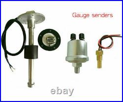 6 Gauge Set with Senders 120MPH Speedo Tacho Fuel Temp Volt Oil Pressure Red LED
