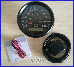 6 Gauge Set with Senders 200MPH 300KM/H Speedo Tacho Fuel Volt Oil Temp US STOCK