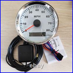 6 Gauge Set with Senders GPS 0-80MPH Speedo Tacho Fuel Volt Temp White USA STOCK