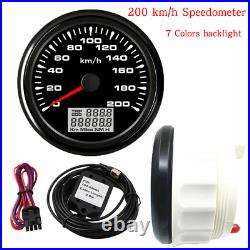 6 Gauge Set with Senders GPS 200KPH Speedo Tacho Fuel Temp Volts Oil 7 Color LED