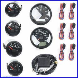 6 Gauge Speedo Tacho Fuel Level Oil Pressure Volt Water Temp Gauge For Car Boat