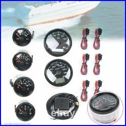 6 Gauge Speedo Tacho Fuel Level Oil Pressure Volt Water Temp Gauge For Car Boat