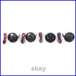 6 Gauge Universal Set Speedo Fuel Level Oil Pressure, Volt, Water Temp Gauge Parts