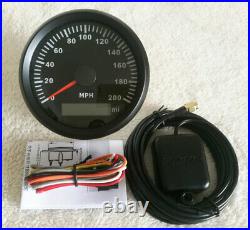 6 Gauge set, GPS 200MPH Speedo With Light, Tachometer, Fuel, Temp, Volts, Oil Pressure