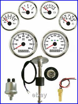 6 Gauge set with Senders 200KPH Speedo Tachometer Fuel Volts Oil Pressure Temp