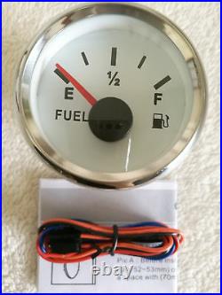 6 Gauge set with sender, 85MM GPS Speedo, Tacho, Fuel, Temp, Volt, Oil Pressure White