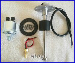6 Gauge set with sender Speedo With Light Tachometer Fuel Temp Volt Oil Pressure