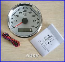 6 Gauge sets 200MPH 300KM/H Speedo Tacho Fuel Volt Oil Pressure Water Temp White