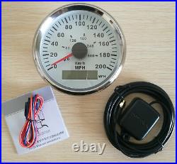 6 Gauge sets 200MPH 300KM/H Speedo Tacho Fuel Volt Oil Pressure Water Temp White