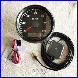 6 gauge set 120mph GPS speedo tachometer fuel water temp volt oil pressure black