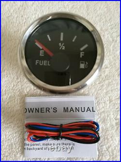 6 gauge set 80mph GPS speedo tachometer fuel water temp volts oil pressure black