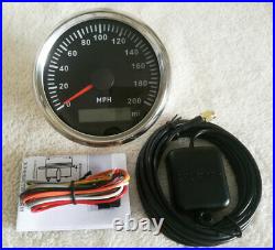 6 gauge set GPS 200mph speedo with light tacho fuel temp volt oil pressure black