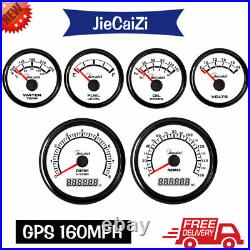 6 gauge set with senders 160mph speedo tacho oil temp fuel volts for auto marine