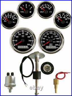 6 gauge set with senders 200mph 300kph speedo tacho fuel volts oil pressure temp