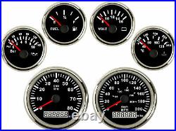 6 gauge set with senders 200mph 300kph speedo tacho fuel volts oil pressure temp