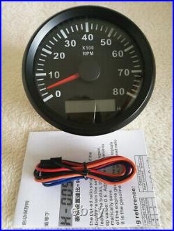 6 gauge set with senders speedo 40mph 30knots cog tacho fuel temp volt oil black