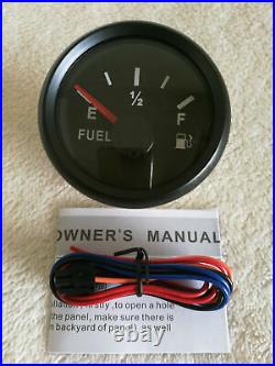 6 gauge set with senders speedo 40mph 30knots cog tacho fuel temp volt oil black