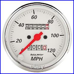 Auto Meter 1300 Arctic White 5 Gauge Kit Speedo/Oil/Water/Volt/Fuel